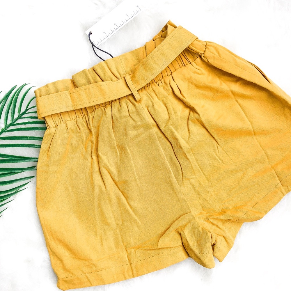 ❗️LAST 2❗️Boho High Waist Yellow Retro Ruffle Shor - Picture 3 of 8